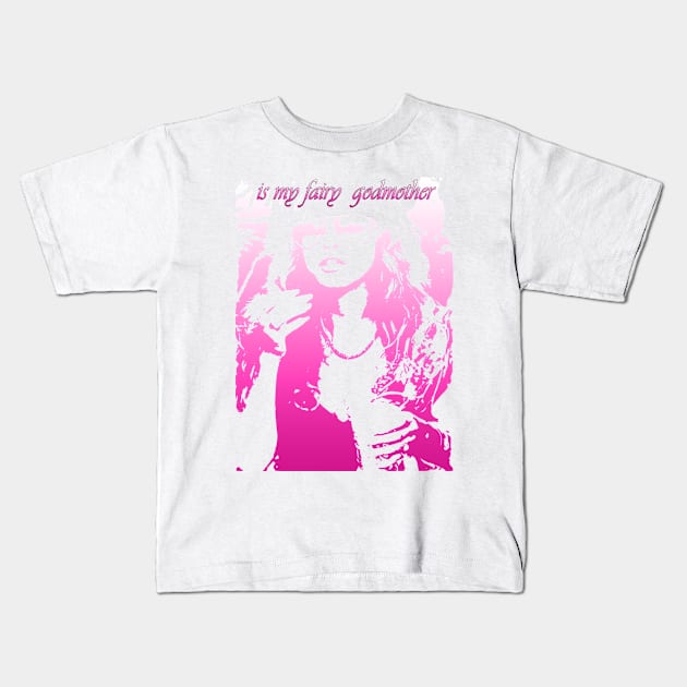 Pink Stevie Nicks Kids T-Shirt by Manut WongTuo